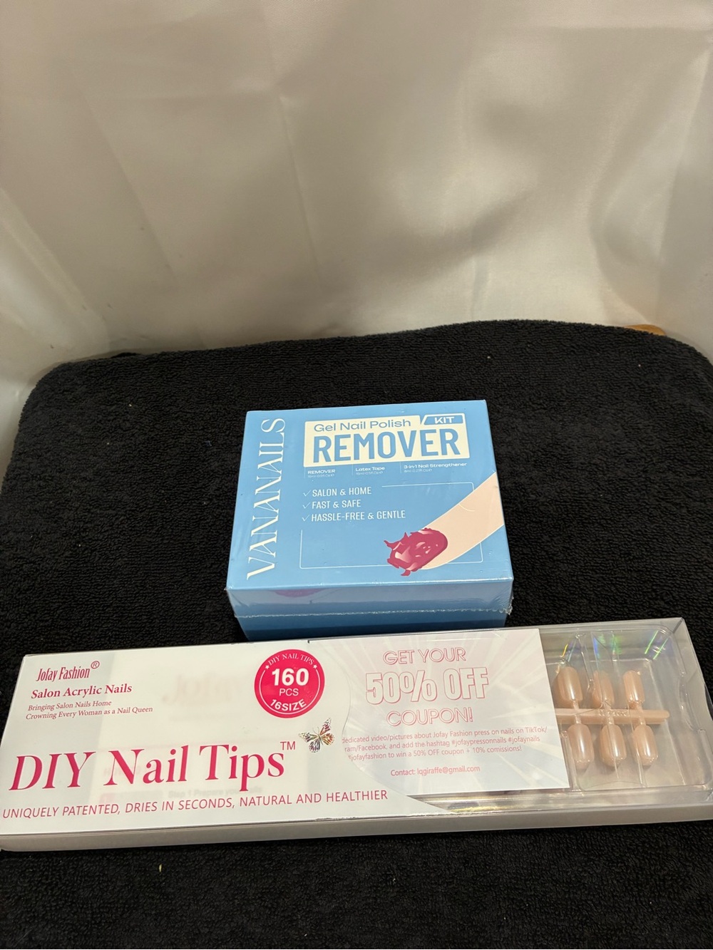 Vananails Gel Nail Polish Remover Kit + Nude DIY Nail Tips